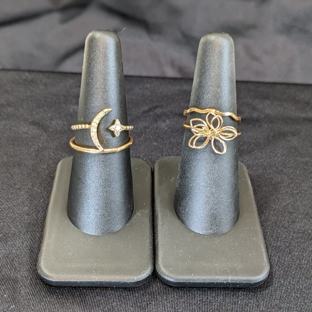 Stackable Gold Rings Set (x4) - Picture 2 of 9